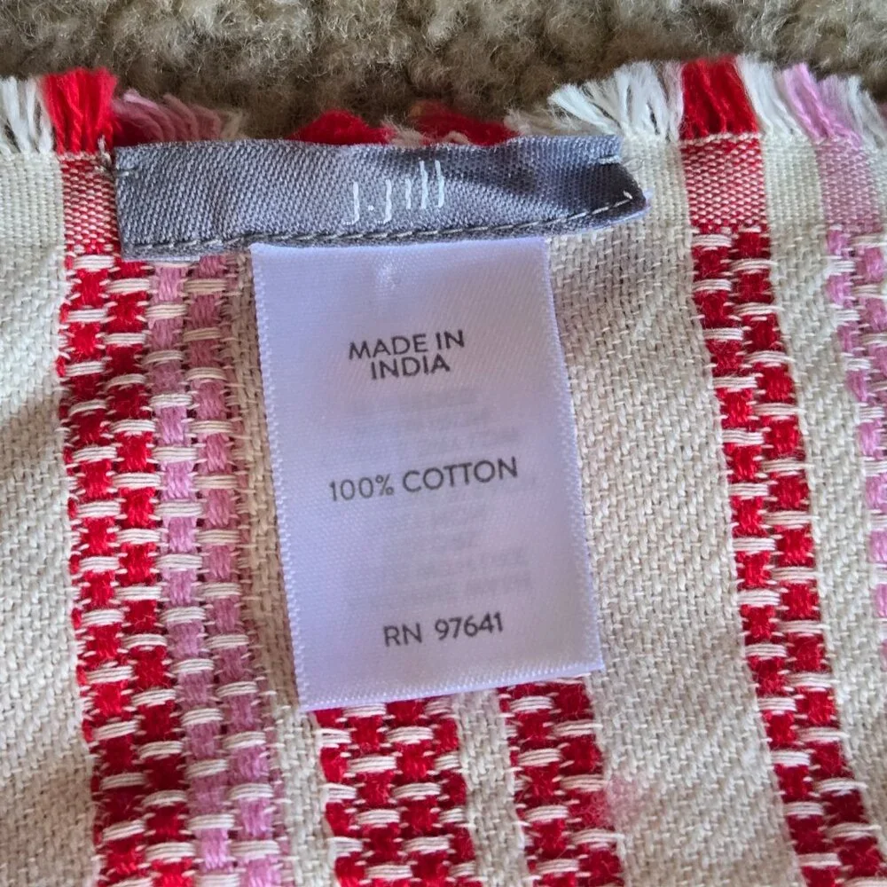 NWOT J. Jill Cotton Blanket Scarf Wrap Large
